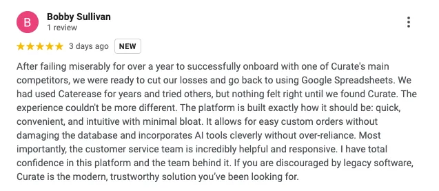 Bobby Sullivan - Utah Food Services review screenshot