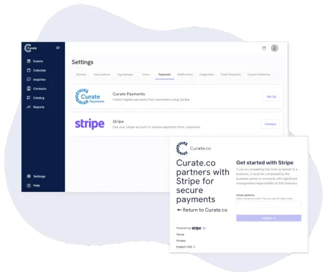 Venue software seamless payment processing